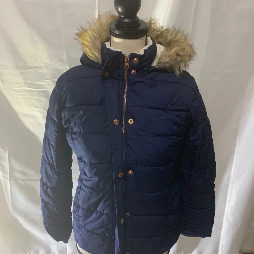 Old Navy navy blue hooded lining jacket size XL(14)